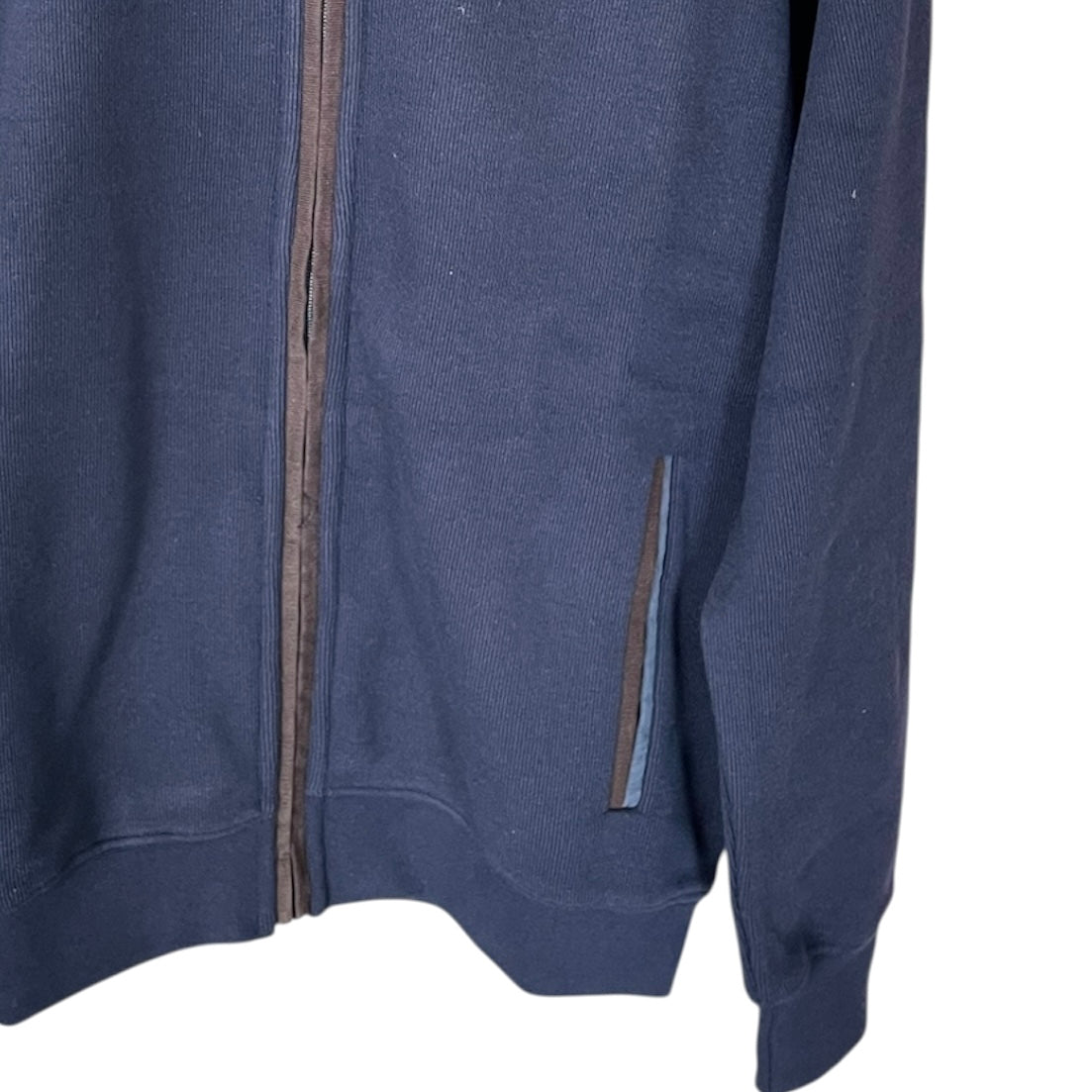 FELPA IN ZIP CON RIPORTI IN ALCANTARA