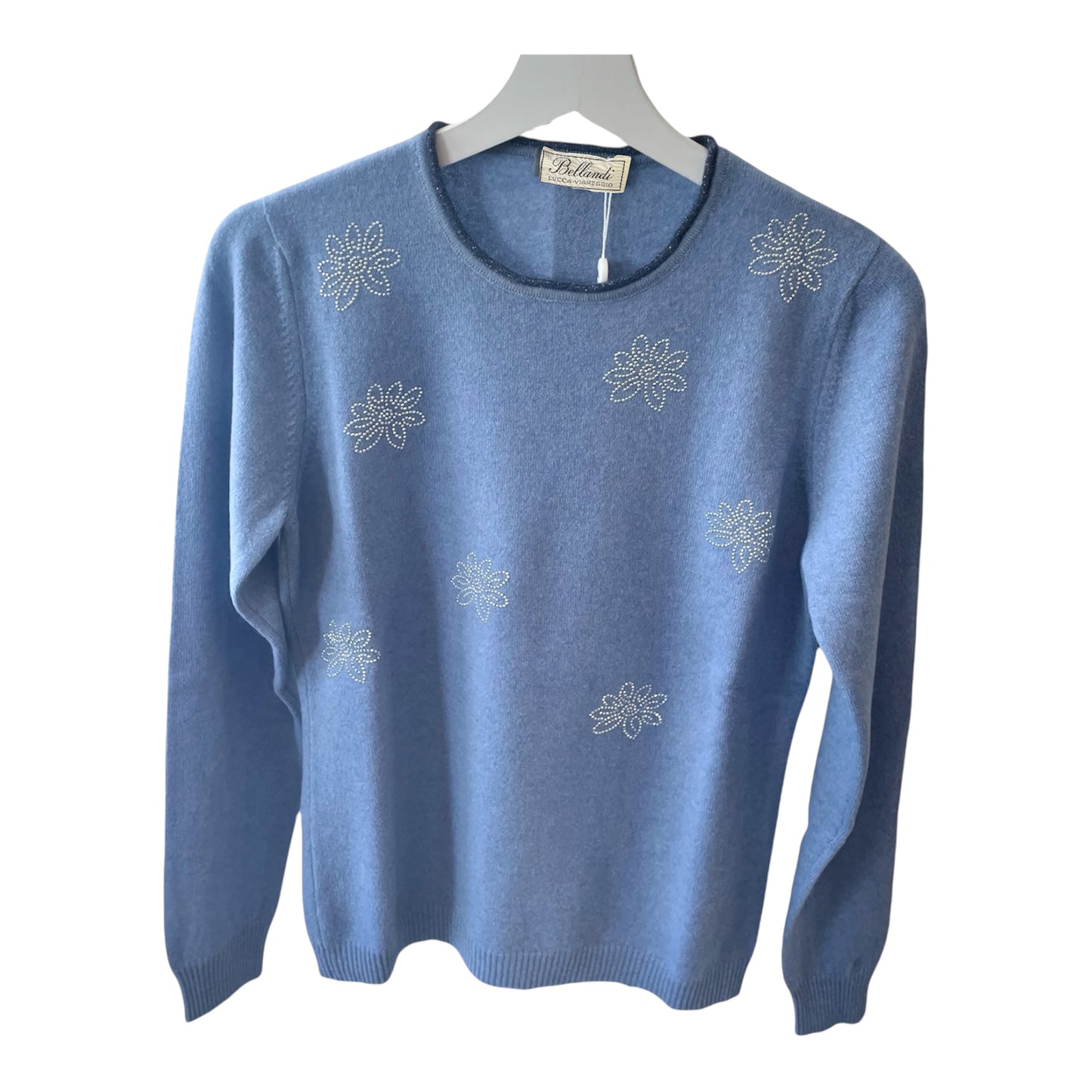 Sweater with glittery pattern