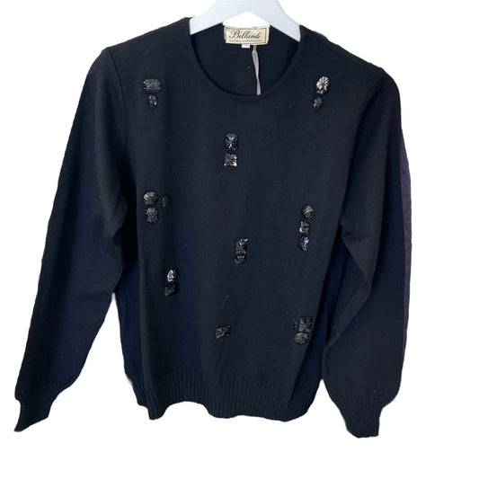 Maglia paricollo con fantasia in pietra, colore nero, realizzata in pura lana, Made in Italy. Realizzato con tessuti di alta qualità, Scopri eleganza e qualità di questo prodotto nella storica maglieria di lusso Bellandi dal 1952, negozio fisico a Viareggio.