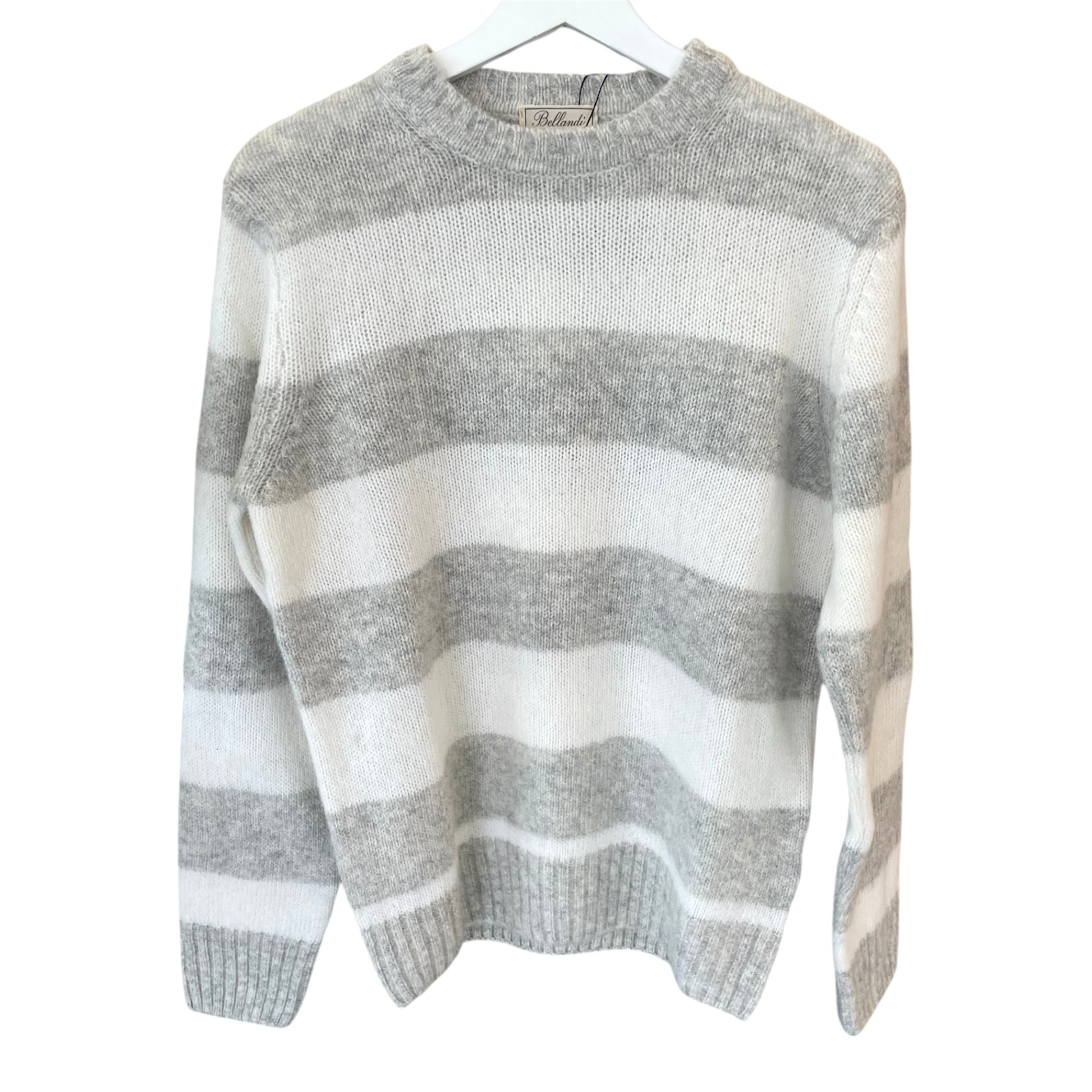 Maglia di Shetland da Uomo con righe colorate, Made in Italy. Realizzato con tessuti di alta qualità, Scopri eleganza e qualità di questo prodotto nella storica maglieria di lusso Bellandi dal 1952, negozio fisico a Viareggio.