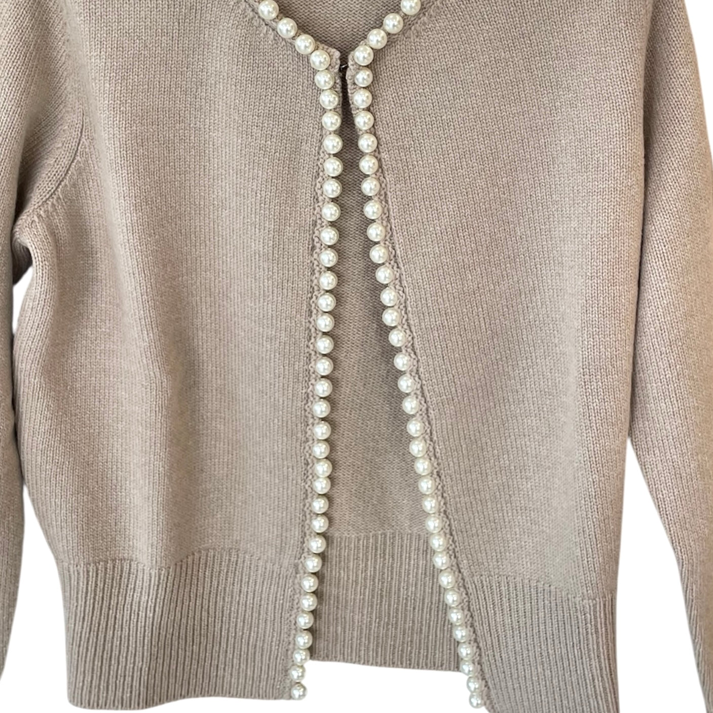 GIACCA APERTA CON PERLE